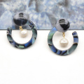 Mais novo design de conchas de concha coreana de estilo coreano Brincos de pérolas de pérolas da moda